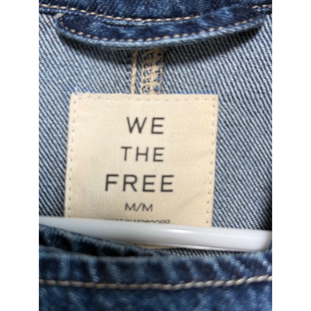 Free People We The Free Ensign Wash Blue Denim Military Jacket OB2278289 Medium - Picture 2 of 6